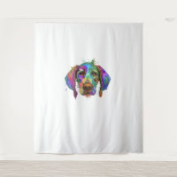 Pointeur Allemand Brun Chien Visage Coloré Pop A