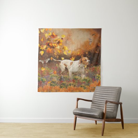 Tenture Pointeur anglais, Automne (En situation)