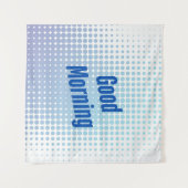 Tenture Points Bleus du bon matin (Devant (Horizontal))
