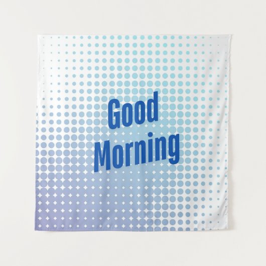 Tenture Points Bleus du bon matin (Devant)