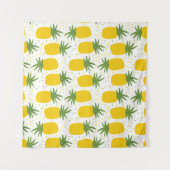 Tenture Points d'ananas : Conception de fruits d'été (Devant (Horizontal))