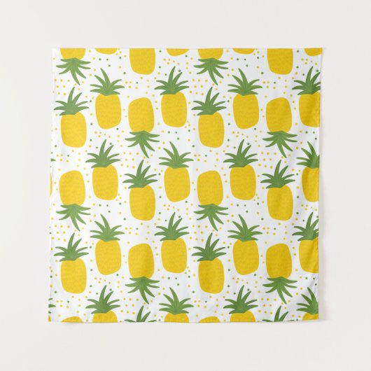 Tenture Points d'ananas : Conception de fruits d'été (Devant)