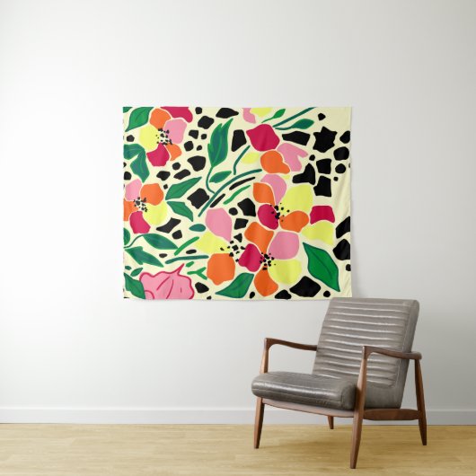 Tenture Points de jardin tropicaux (En situation (horizontale))