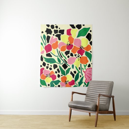 Tenture Points de jardin tropicaux (En situation)