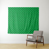 Tenture Points verts et noirs (En situation (horizontale))