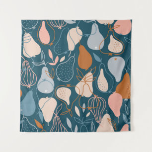 Tenture Poire élégante : Motif noir scandinave