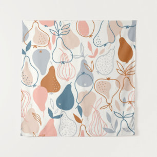 Tenture Poire scandinave Imprimer : Motif de fruits Vintag