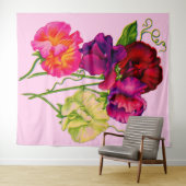 Tenture pois doux en violet et rose (En situation (horizontale))