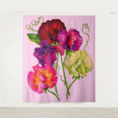 Tenture pois doux en violet et rose (Devant)