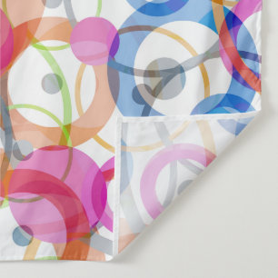 Tenture Pois multicolores, cercles sur un blanc