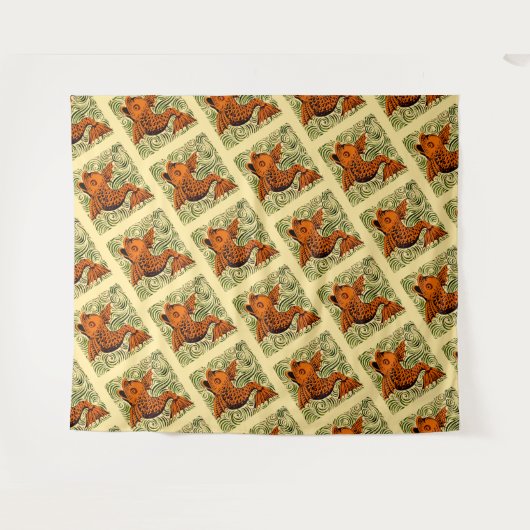 Tenture Poisson Antique Carrelage Ancien art (Devant (Horizontal))