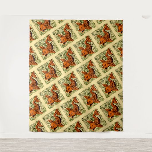 Tenture Poisson Antique Carrelage Ancien art (Devant)