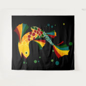 Tenture poisson coloré ‘n bulles (Devant (Horizontal))