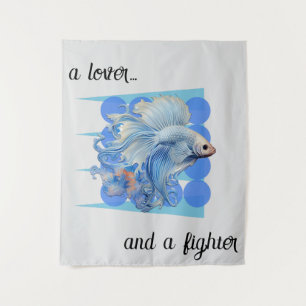 Tenture "Poisson combattant"