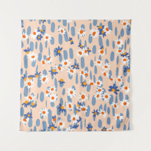 Tenture Poissons botaniques : Motif Vintage sans couture.