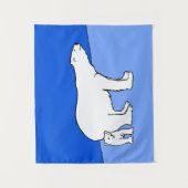 Tenture Polar Bear Mom and Cub Peinture - Wildlife Art (Devant)