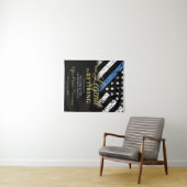 Tenture Police Agent Blue Line Retraite Party Bienvenue (En situation (horizontale))