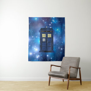 Tenture Police bleue Boîte d'appel publique - Royaume-Uni