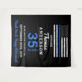 Tenture Police Retraite Application de la loi Mince Ligne (Devant (Horizontal))