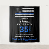 Tenture Police Retraite Application de la loi Mince Ligne (Devant)