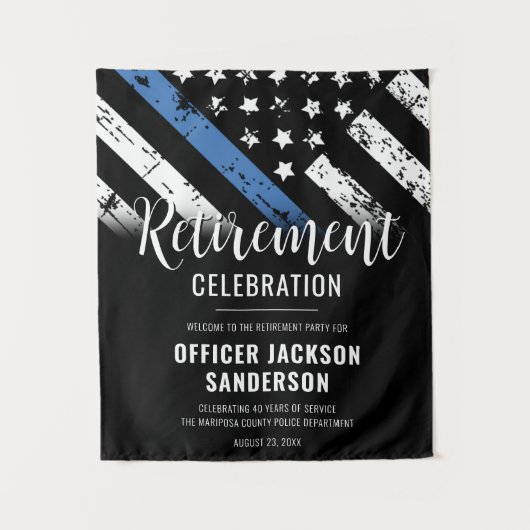 Tenture Police Retraite Parti de l'application de la loi B (Devant)