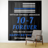 Tenture Police Retraite Party 10-7 Mince Ligne bleue Drape (En situation)