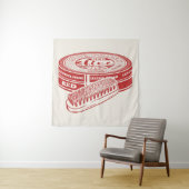 Tenture Polis à chaussures rouges (En situation)