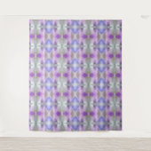 Tenture Polygonal géométrique violet violet bleu pixel car (Devant)