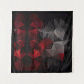 Tenture Polygonal, noir et rouge (Devant (Horizontal))