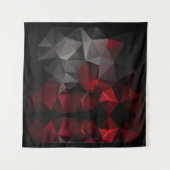 Tenture Polygonal, noir et rouge (Devant)