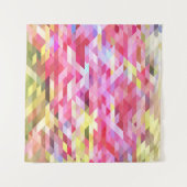 Tenture Polygonale numérique, rose abstrait vintage. (Devant (Horizontal))