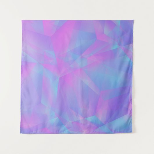 Tenture Polygons en couches bleu rose pourpre (Devant (Horizontal))