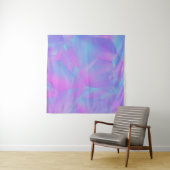 Tenture Polygons en couches bleu rose pourpre (En situation)