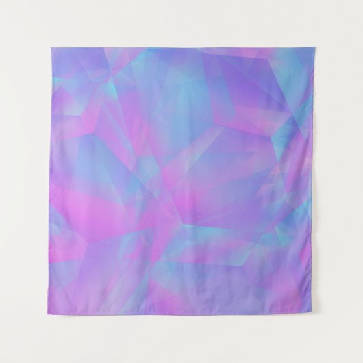 Tenture Polygons en couches bleu rose pourpre (Devant)