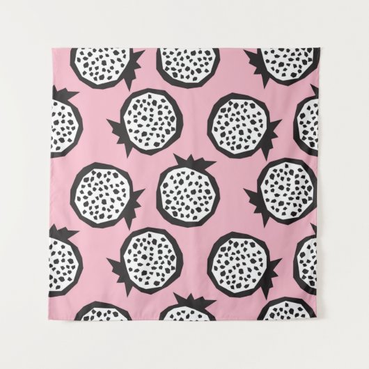 Tenture Pomegranate seamless pattern in modern abstract st (Devant)