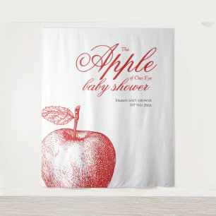Tenture Pomme de notre Baby shower oeil arrière