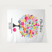 Tenture Pommier de retraite de l'enseignant avec noms (Devant (Horizontal))