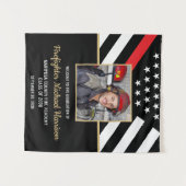 Tenture Pompier Pompier Académie de Graduation Party Photo (Devant (Horizontal))