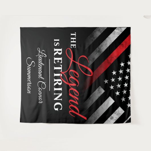 Tenture Pompier Retraite Service d'incendie pompier (Devant (Horizontal))