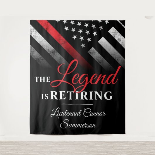 Tenture Pompier Retraite Service d'incendie pompier (Devant)