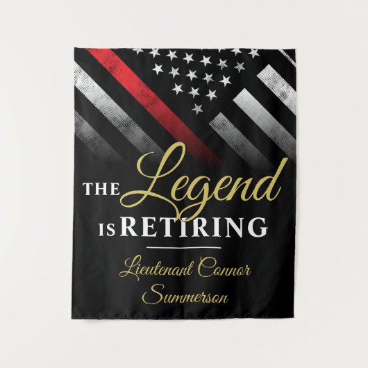 Tenture Pompier Retraite Service d'incendie pompier (Devant)