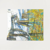 Tenture Pont en hiver Peinture aquarelle (Devant (Horizontal))