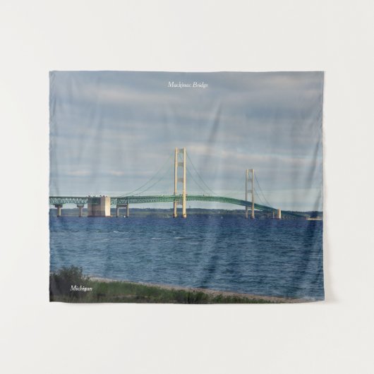 Tenture Pont Mackinac de Mackinaw City (Devant (Horizontal))