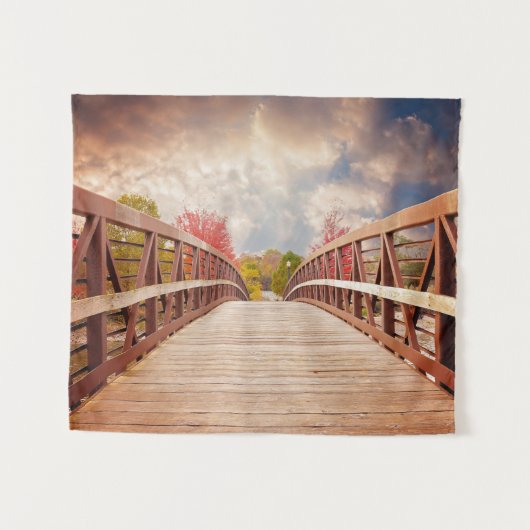 Tenture Pont rustique en bois dans le pays (Devant (Horizontal))