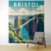 Tenture Pont suspendu de Clifton Rétro Bristol Mur (En situation)