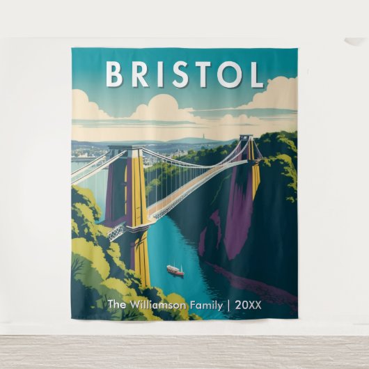 Tenture Pont suspendu de Clifton Rétro Bristol Mur (Devant)