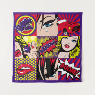 Tenture Pop art Card Illustration art, pop, beau, comique,