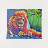 Tenture Pop Art Lion (Devant (Horizontal))