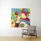 Tenture Pop Art, Minimalisme Vibrant. (En situation (horizontale))