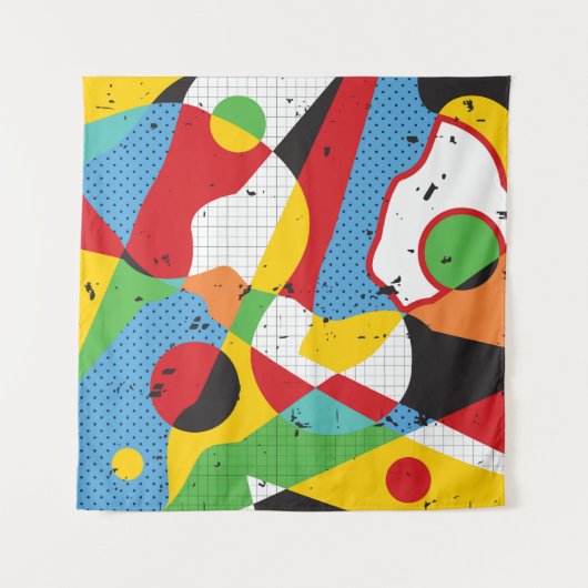 Tenture Pop Art, Minimalisme Vibrant. (Devant)